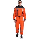 SIZGAROOT Mens Astronaut Costume Adult Male Space Suit Costume for Men Halloween Party Dress Up