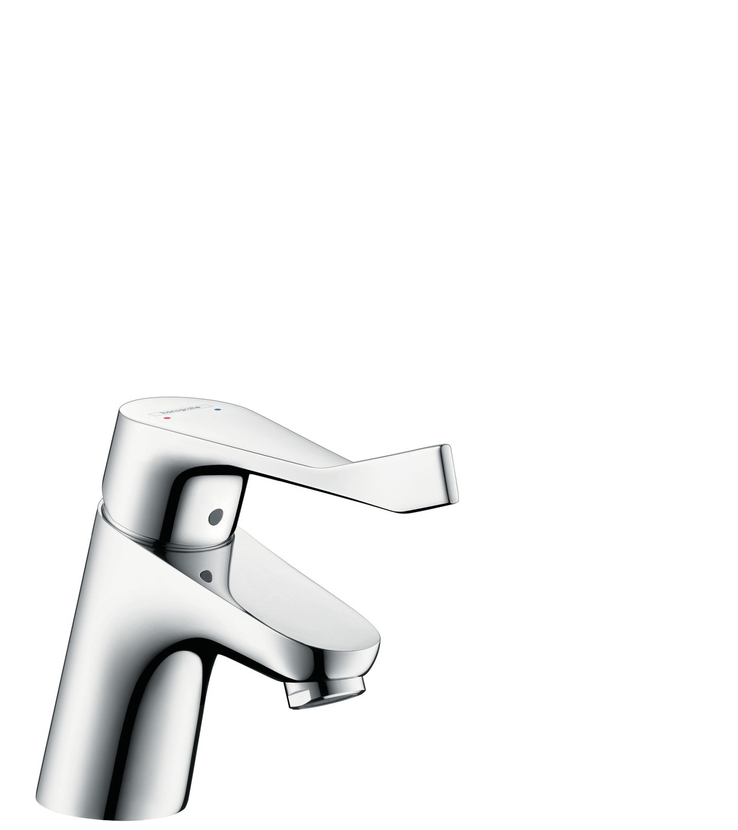 hansgrohe Focus Basin Tap 70 with long handle, Pop-Up Waste