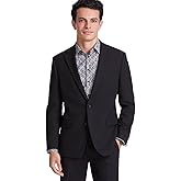 Tallia Mens Classic fit Suit Jacket Blazer 40 R Black Solid Stretch