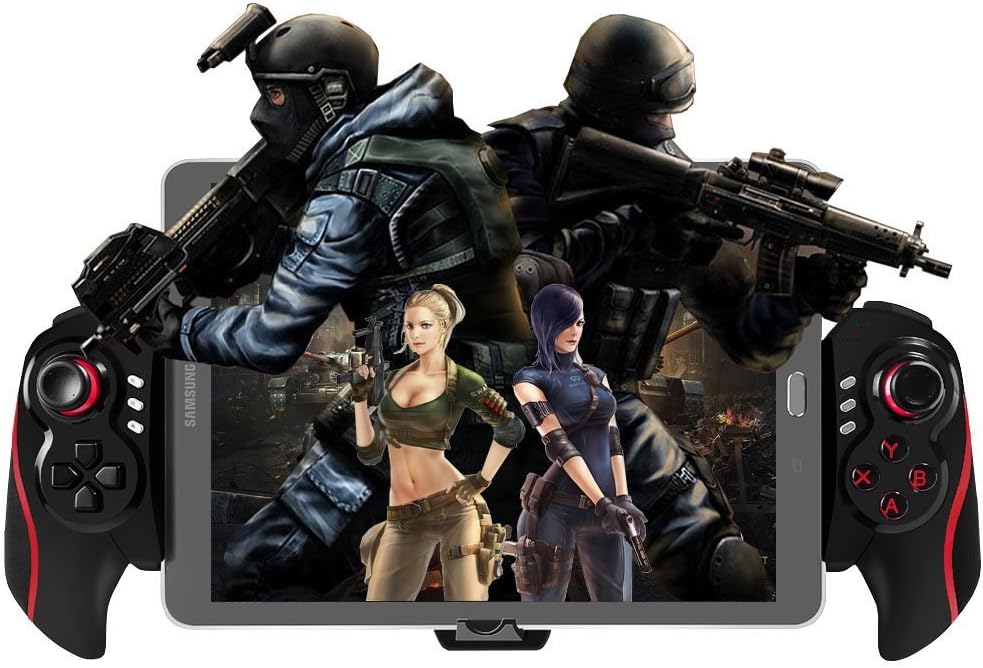BEBONCOOL Tablet Bluetooth Game Controller for Android Tablets / Phone / Samsung Gear VR / Emulator (Red)