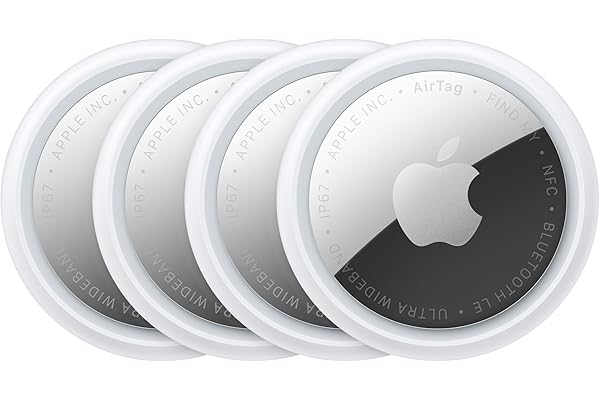 Apple AirTag (2nd Generation) - 4 Pack: Tracker for Keychain, Wallet, and More; Locator with Sound; Simple One-Tap Setup with