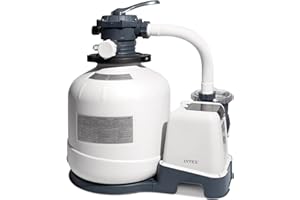 INTEX 3,000 GPH Krystal Clear Sand Filter Pump for Above Ground Pools, Swimming Pool Pump with Automatic Timer - Improved Cir