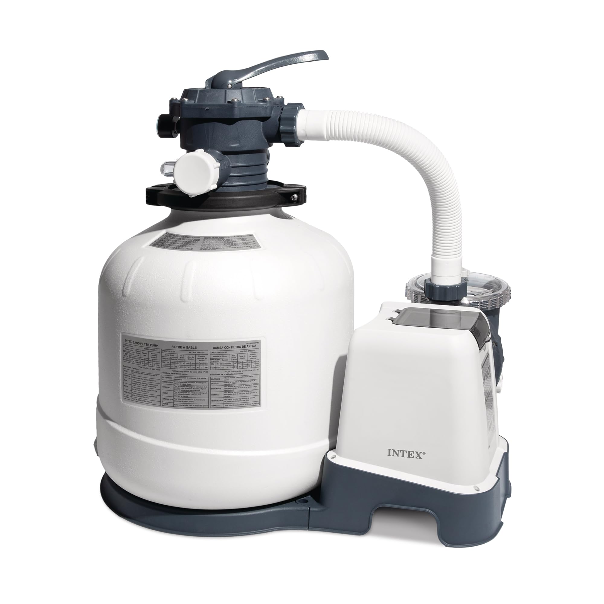 Photo 1 of INTEX 3,000 GPH Krystal Clear Sand Filter Pump for Above Ground Pools, Swimming Pool Pump with Automatic Timer - Improved Circulation, Filtration, & Clarity