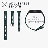 kwmobile 2x Straps for Huawei Band 6 Silicone Replacement Bands Black/Moss Green view 5