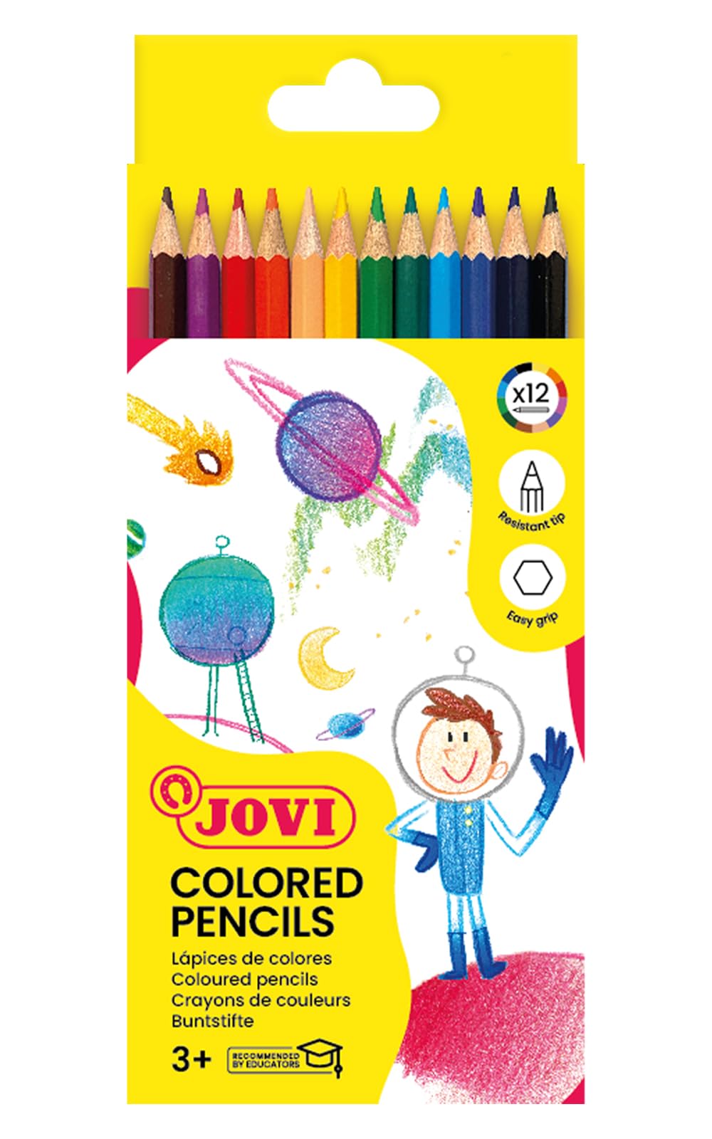 Jovi 730/12 Colored Pencil, Assorted, 12 Unidad (Paquete de 1)
