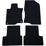 Floor Mats Compatible with 2009-2014 Acura TSX, Black Nylon Front Rear Flooring Protection Interior Carpets 4PC by IKON MOTORSPORTS, 2010 2011 2012 2013