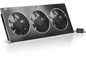 AITECAC 18 inch USB Quiet Cabinet Cooling Fan System with Speed Controller, High Performance Cooling Fan Compatible for Home Theater AV Cabinet Cooling