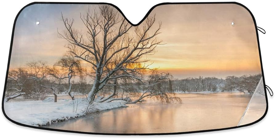 Amazon Car Windshieldサンシェードの夕日パターン ブロックsun Visor Protectorの折りたたみ式sun Shieldあなたの車のクールを保ち ほとんどのサイズのフロントガラスにフィット 車 バイク 車 バイク