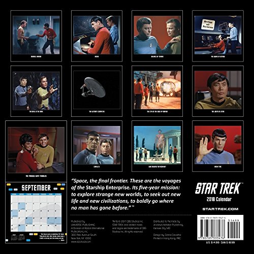 Star Trek 2018 Wall Calendar The Original Series Buy Online In Grenada At Grenada Desertcart Com Productid 47789508