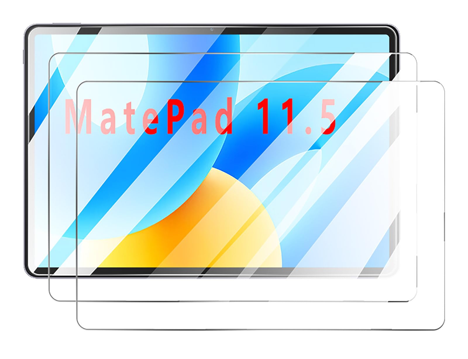 GIOPUEY [2 Pack Screen Protector Compatible with HUAWEI MatePad 11.5 2023, High Transmittance Glass, Scratch Resistant, Case Friendly, OilProof, Tempered Glass for HUAWEI MatePad 11.5 2023