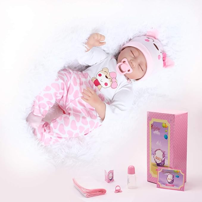 En71 Certification Denfant De Lami Hongro Doll Bebe Reborn 55cm Realistes Poupee De Filles Endormies En Vinyle De Silicone Jouets Pour Enfants De 3 Ans Et Plus Jeux Et Jouets Poupees Et Accessoires