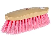 Decker Manufacturing Grip Fit Grooming Horse Brush Hot Pink Synthetic Bristles