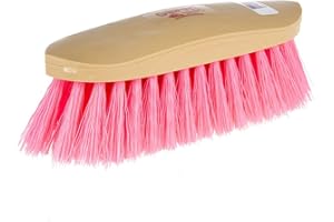 Decker Manufacturing Grip Fit Grooming Horse Brush Hot Pink Synthetic Bristles