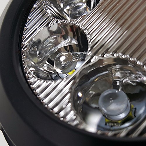 LEDIN For 2014-2015 GMC Sierra with Built-in LED Front Bumper Clear Fog Driving Lights Bezel Pair
