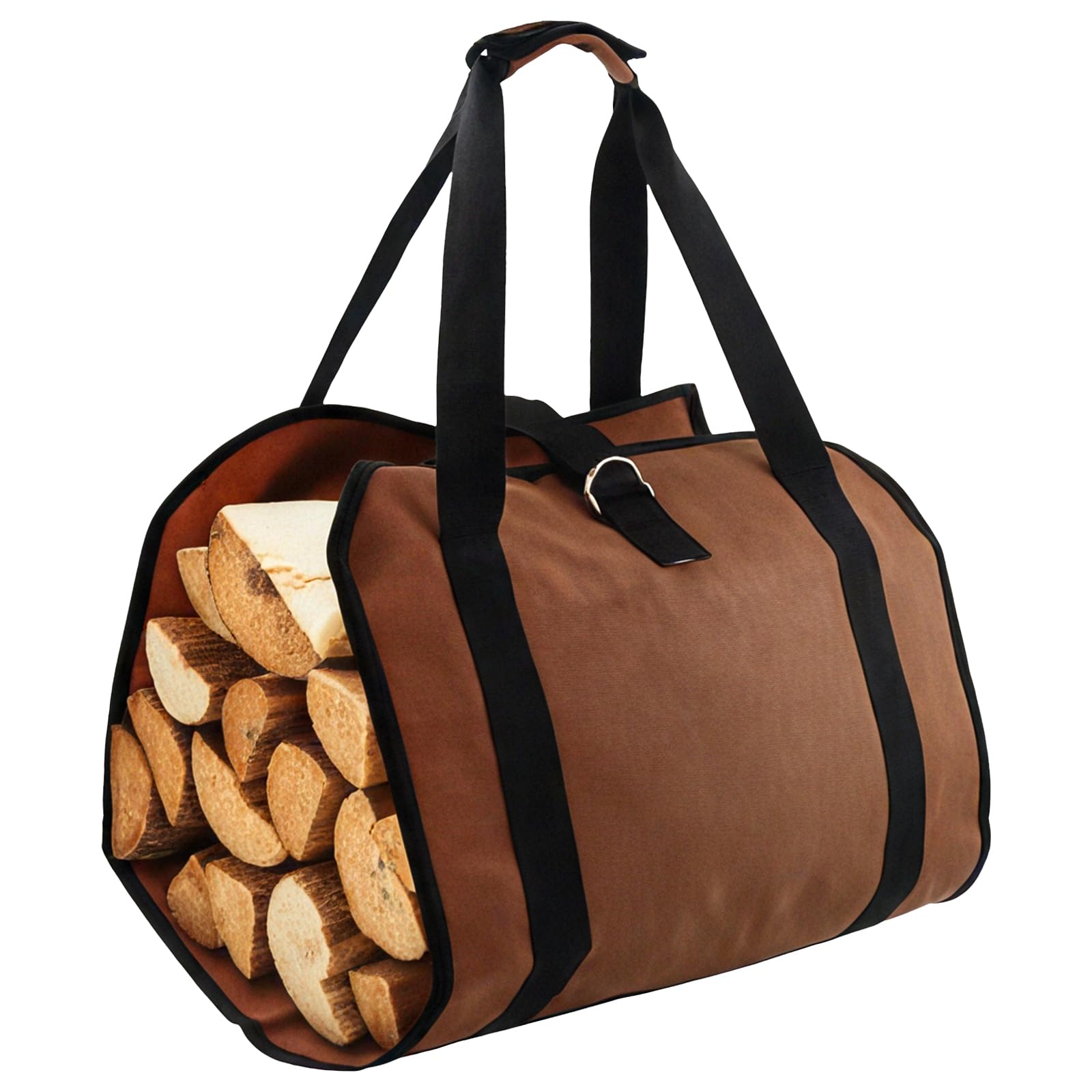 Wood Baskets - Ideal Log Baskets for Wood Burner Indoor Use - Stylish & Durable Wood Baskets for Firewood Storage, Perfect for Holding Logs in Living Rooms, Fireplaces, or Outdoor Camping (Brown)