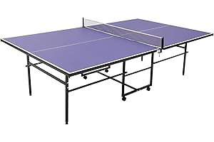TackView 9FT Portable Ping Pong Table,Professional Indoor/Outdoor Table Tennis with Net, Paddles & Balls