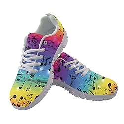Wanyint Rainbow Music Note Print Women Sports
