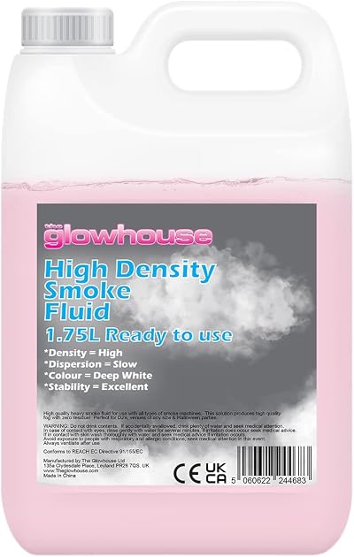 The Glowhouse 1.75L Smoke Fluid High Density Fog Machine Liquid