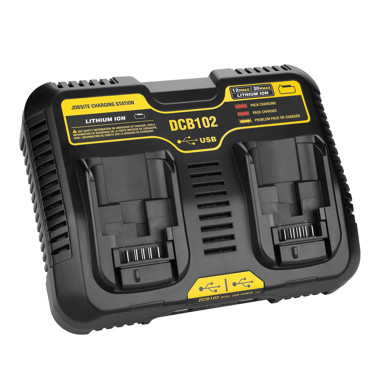 Energup DCB102BP Replacement Charger for DEWALT 12V//20-volt MAX