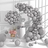 130 Pcs Pastel Gray Balloons Balloons Garland Arch