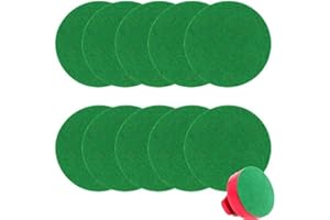 10 Pcs 94 Mm Air Hockey Mallet Felt Pads Replacement Air Hockey Pushers Pads Green Self Adhesive Felt Sticker for Air Hockey 