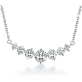 Moissanite Pendant Necklace, 2.3–3 Carat, Valentine’s Day Gift for Her, Romantic Anniversary & Birthday Jewelry, Sparkling Necklace for Women, Hypoallergenic 925 Sterling Silver