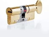 Yale 3 Star Anti-Snap Euro Thumbturn Cylinder 70mm Brass Finish TS007