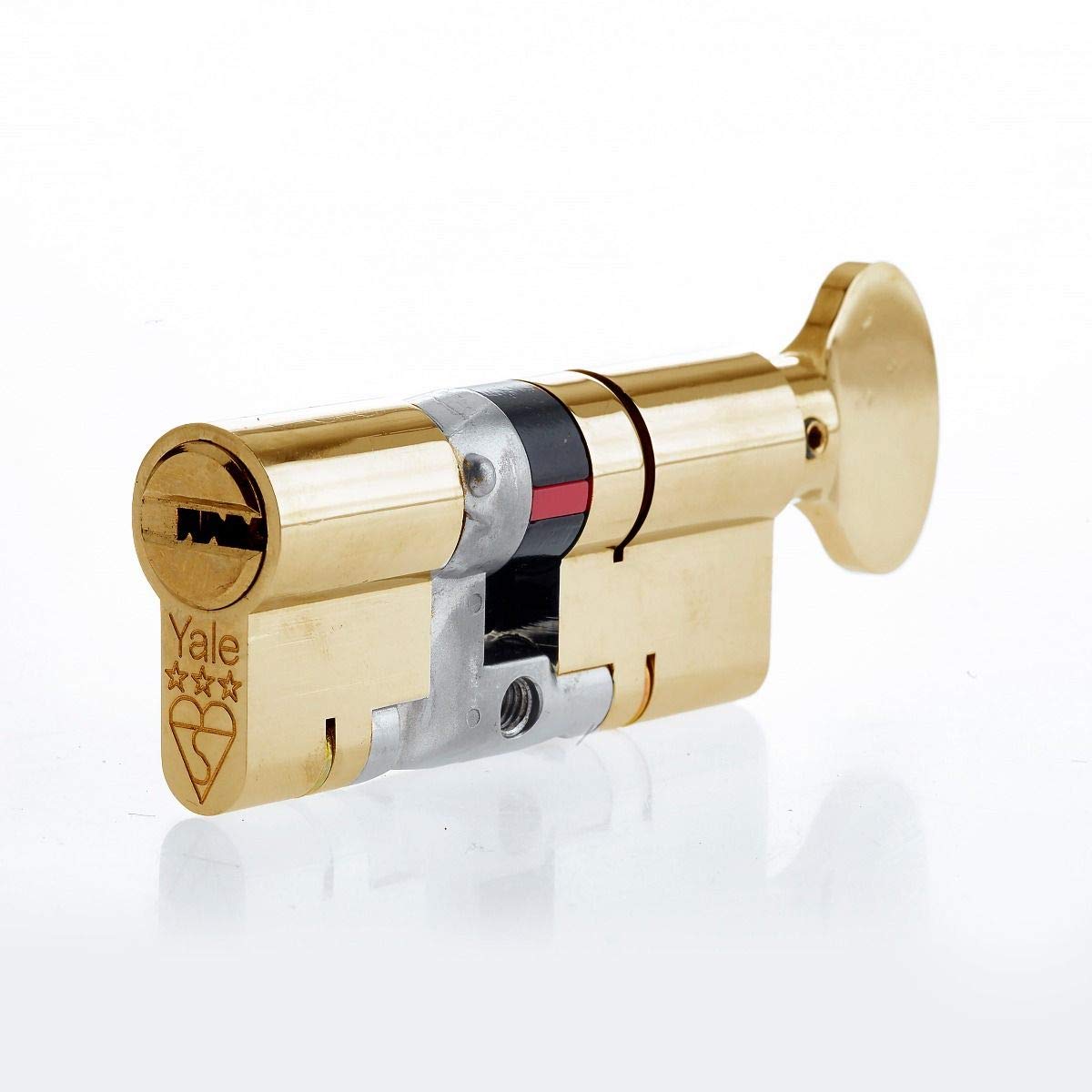 Yale Anti-Snap 3 Star Euro Thumbturn Cylinder, High Security, Brass Finish, 35:35 (70 mm)