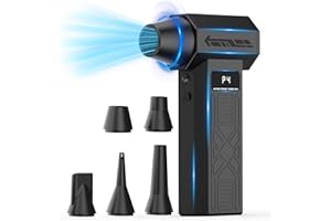 PECODE Compressed Air Duster - 280,000 RPM Electric Air Blower for Keyboard,Camera,PC Vents,Car Interiors & Home,Outdoor,Snow