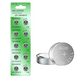 SKOANBE 10PCS LR1130 AG10 SG10 389 189 1.5V Button