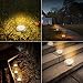 MOICO Solar Ground Lights, 16 LED Solar Garden Lights Waterproof in-Ground Lights, Outdoor Solar Powered Disk Lights for Lawn, Pathway, Yard, Step and Walkway - 8 Pack(Warm Yellow)