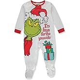 Komar Kids The Grinch Toddler Boys' One Piece Footsie Pajama Outfit