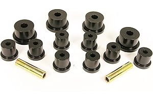 Prothane (6-1051-BL) 64-73 Ford Mustang Rear Spring & 1/2in Shackle Bushings - Black