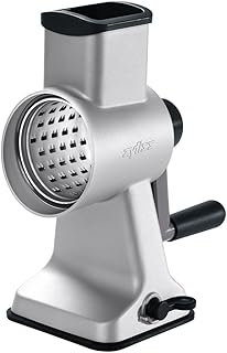 Zyliss Aluminium Trommelreibe E900031 Standreibe im modernen Design. Inklusive 4 hochwertigen Edelstahl-Trommeln. Äußerst vielseitig einsetzbar zum Reiben und Schneiden. Maße: 12,5 x 9,5 x 25,5 cm