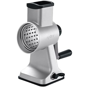 Zyliss Aluminium Trommelreibe E900031 Standreibe im modernen Design. Inklusive 4 hochwertigen Edelstahl-Trommeln. Äußerst vie