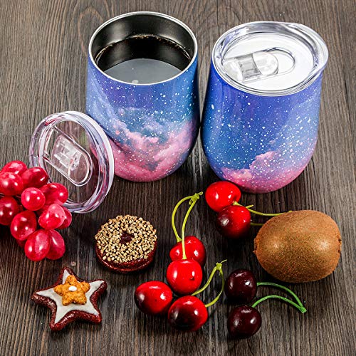 image for Stainless Steel Stemless Wine Tumbler - Deedro 12 oz Double Wall Vacuu