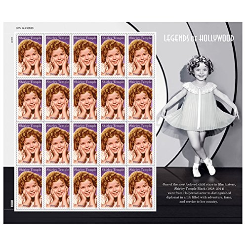 2016 Shirley Temple Pane of 20 Forever Stamps By USPS