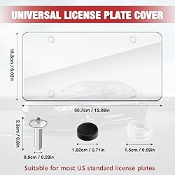 License Plate Protector 2 Pack, Clear License Plate