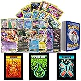 100 Assorted Pokemon Cards with Foils and 2 Ultra Rare Legendary Pokemon! Includes 3 Custom Golden Groundhog Token Counters!