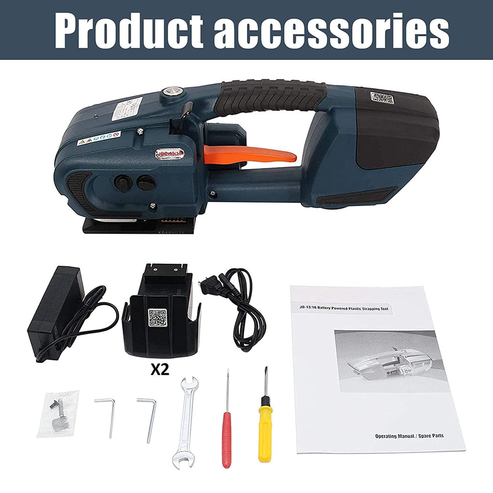 Automatic Strapping Tool For 1/25/8 Inch Wide PP/PET, Rechargeable