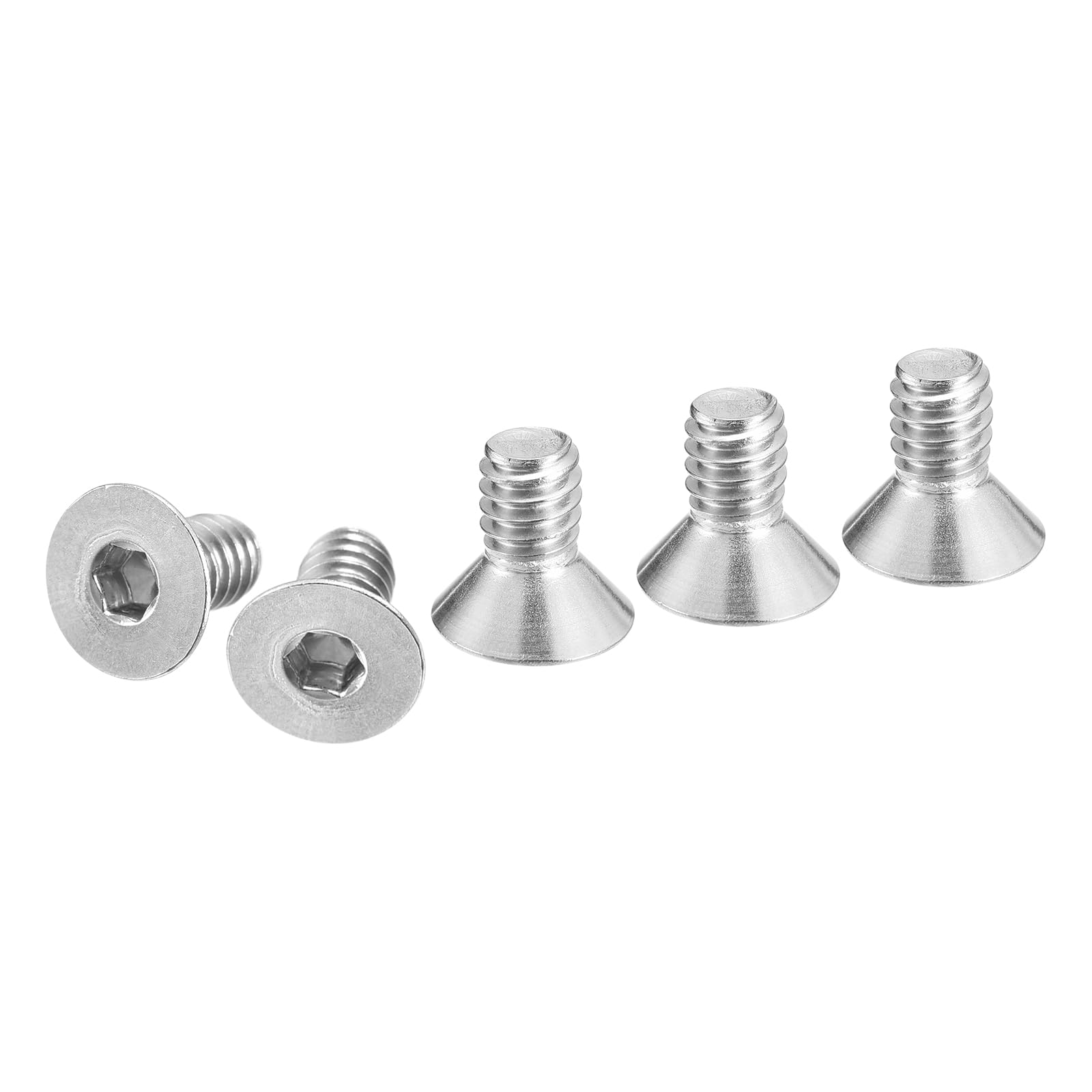 DTGN 1/4-20 x 1/2" Flat Head Socket Cap Screws, 50 Pack 304 Stainless Steel Hex Socket Flat Head Screws, Full Thread, Countersunk Bolts — image 1