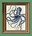 Blue Octopus illustration beautifully upcycled vintage dictionary page book art print