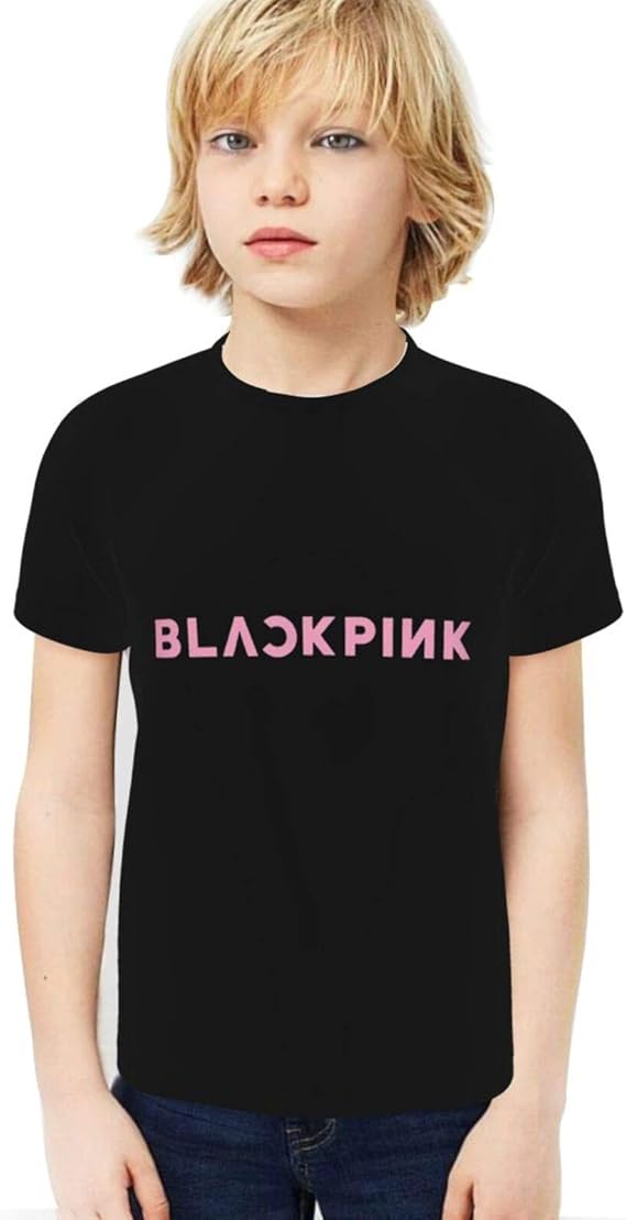 Amazon Co Jp Blackpink Logo 人気 Tシャツ メンズ 半袖 夏ト ファッショントップス 丸襟 柔らかい 快適 速乾性 フィットネストレーニング Tシャツ レジャー 運動する半袖 子供 Tシャツ 上着 服 ファッション小物