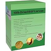 zenithworks All Natural Dried BSF Larvae for Chickens,Black Soldier Fly Larvae 10 lb Chicken Worms Treats, More Calcium Than Mealworms,High Protein Poultry Feed