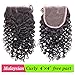 ISEE Hair Hand Tied Malaysian Human Hair Closure Deep Curly Lace Base Top Closure Free Part Bleached Knots 4