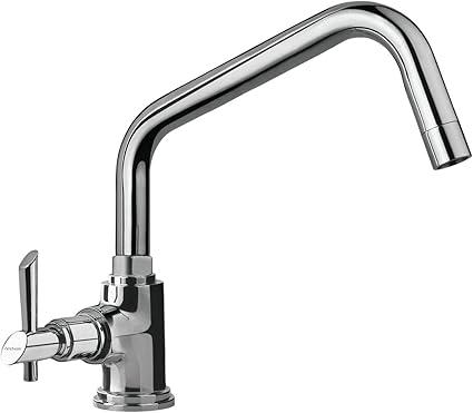 Hindware F110034CP Sink Cock with Extended Swivel Spout (Table Mounted) (Immacula) with Chrome Finish