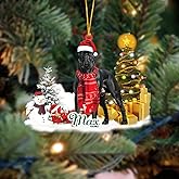 NAZENTI Personalized Cane Corso Christmas Ornament 2D Flat, Custom Name Cane Corso Ornament for Christmas Tree, Xmas Gifts for Dog Mom, Dog Dad, Friend, Custom Dog Ornament 34