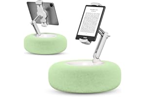 SupeDesk Tablet Pillow Stand for Reading, Adjustable Tablet Pillow Stand for Lap with Detachable Bowl, Fits 4.7"-13" Kindle/Phones/Tablets, Watch Videos, Stream Media, Green