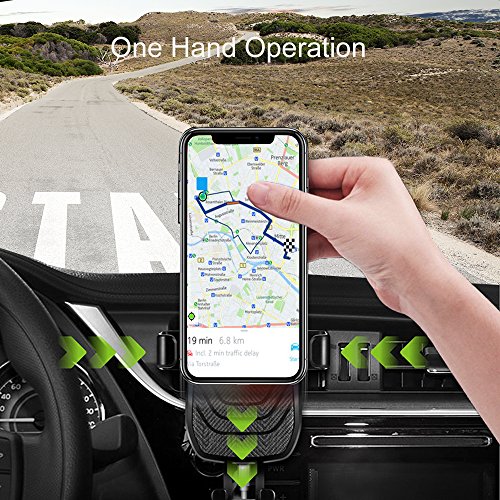 Wireless Car Charger SEVENKA Gravity Car Mount Air Vent Phone Holder, Quick Charge for Samsung Galaxy S9, S9 Plus, S8, S8 Plus, Note 8, Note 5, Standard Charge for iPhone X, 8, 8plus