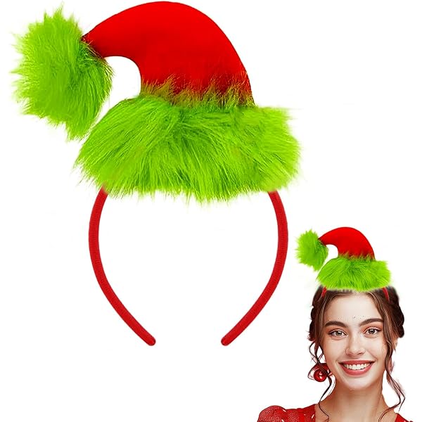 Amazon.com: Atvscay Christmas Santa Headband,Furry Santa Hat  display picture 2